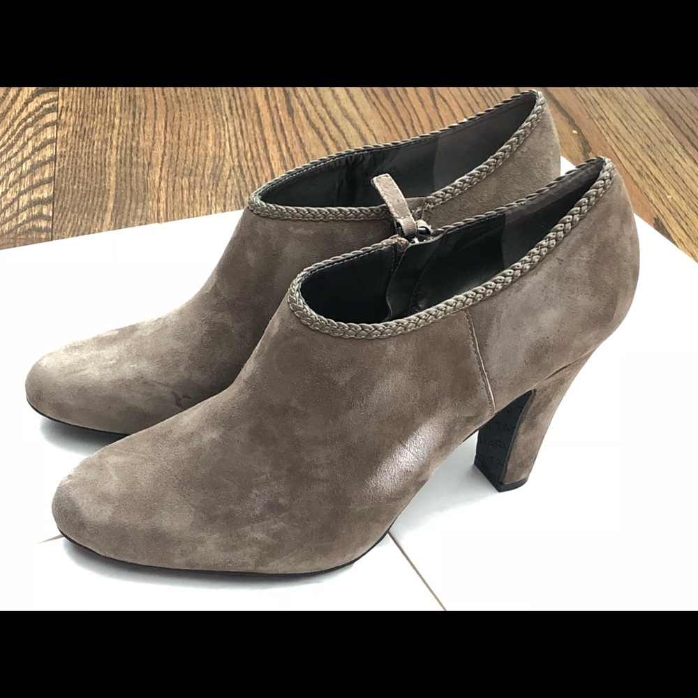 Tahari Taupe Colored Booties